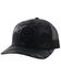 Image #1 - Hooey Men's O Classic Embroidered Logo Trucker Cap, Black, hi-res
