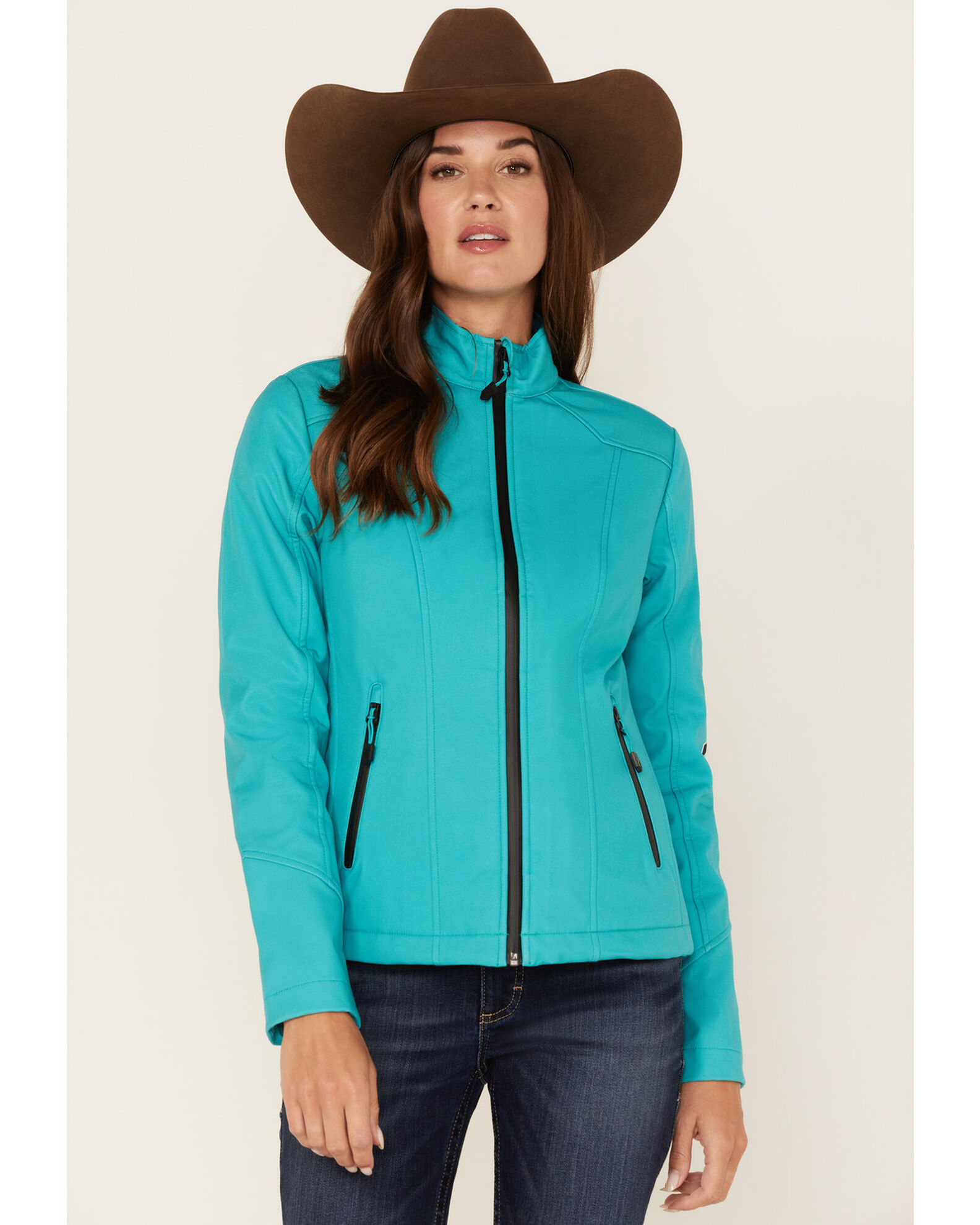 Cinch women's jacket turquoise sale
