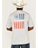 Ariat Men's Charger Gray Vertical Flag Graphic Short Sleeve T-Shirt , Grey, hi-res