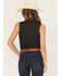 Image #4 - Shyanne Women's Chambray Sleeveless Button-Down Western Shirt, Black, hi-res
