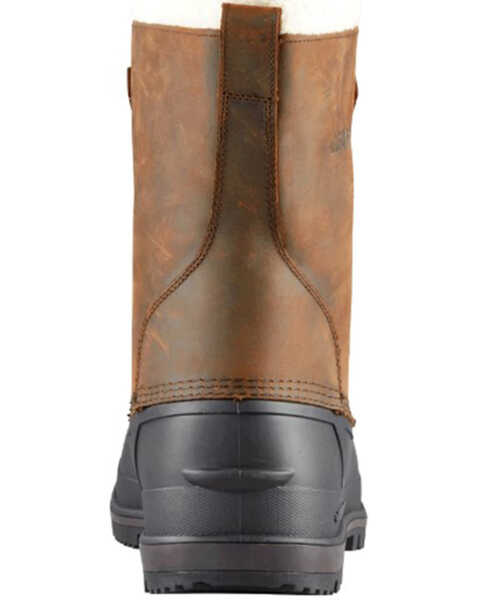 Image #3 - Baffin Men's Brown Canada Waterproof Faux Fur Leather Tundra Work Boots - Round Toe, Brown, hi-res