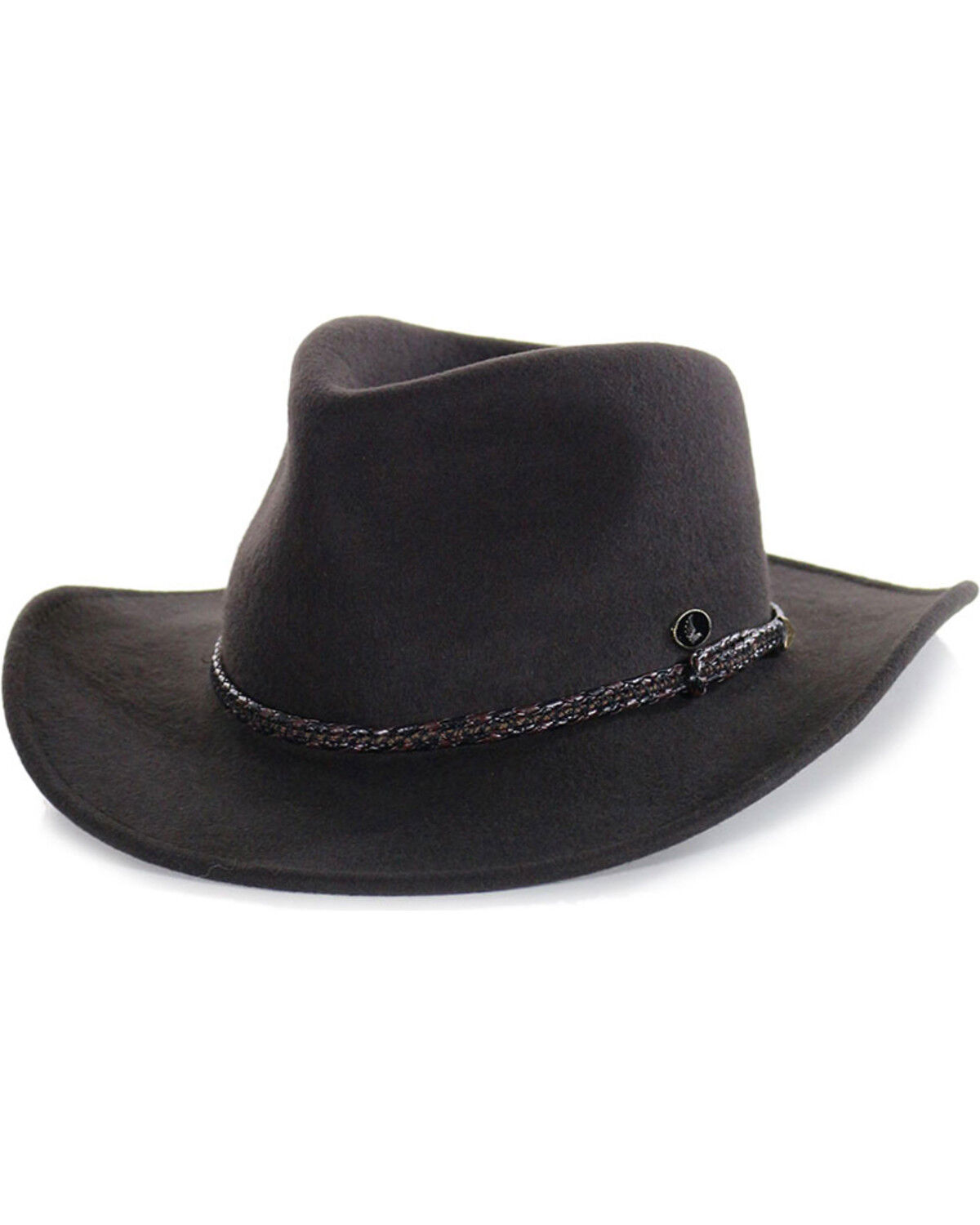 Image #1 - Cody James Men's Outback Wool Hat, Chocolate, hi-res