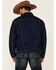 Wrangler Men's Rodeo Dark Wash Lined Stripe Button-Front Denim Jacket , Indigo, hi-res