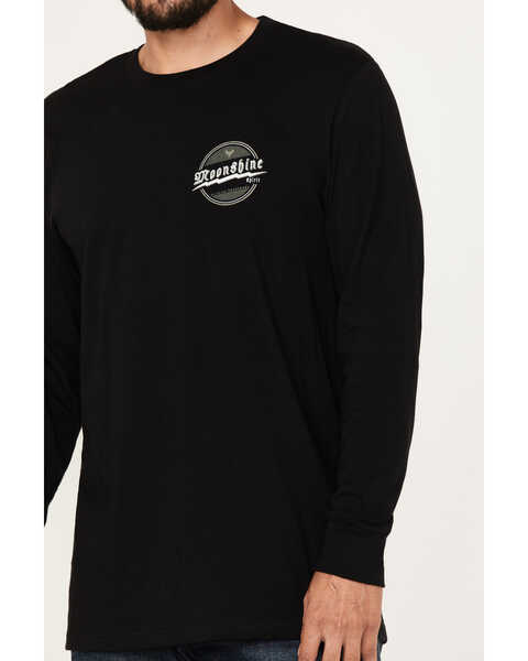 Image #3 - Moonshine Spirit Men's Round Logo Graphic Long Sleeve T-Shirt, Black, hi-res