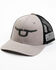 Image #1 - RopeSmart Men's Gray Steerhead Logo Mesh-Back Ball Cap, Grey, hi-res