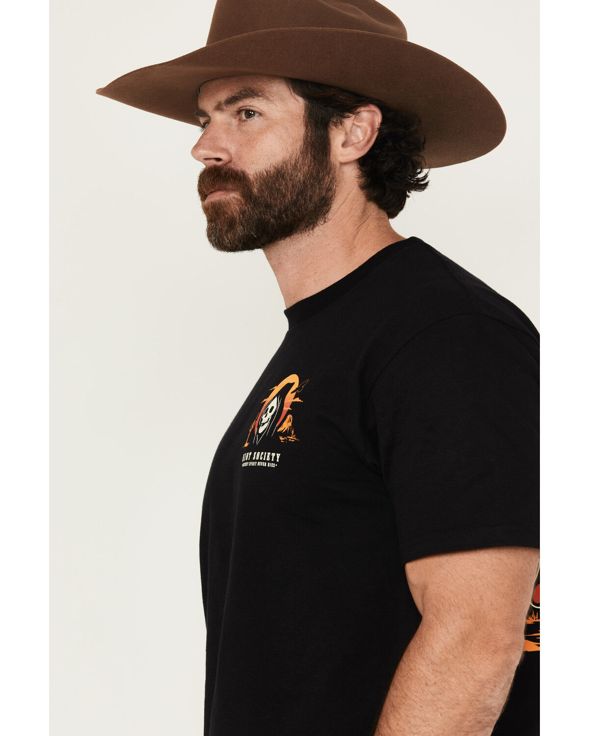 Image #3 - Riot Society Men's Boot Barn Exclusive Monarch Short Sleeve Graphic T-Shirt, Black, hi-res