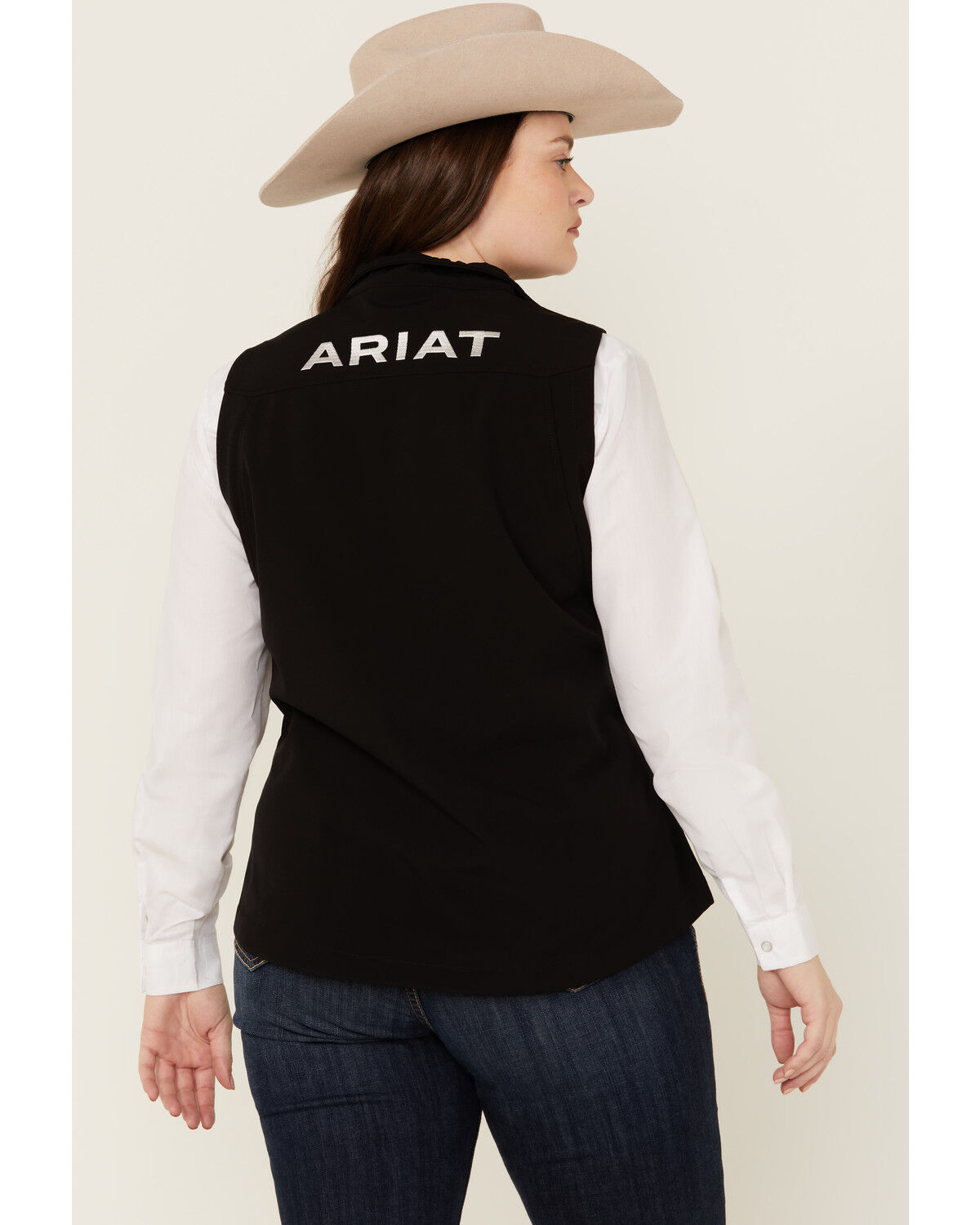 Image #4 - Ariat Women's Team Softshell Vest - Plus, Black, hi-res