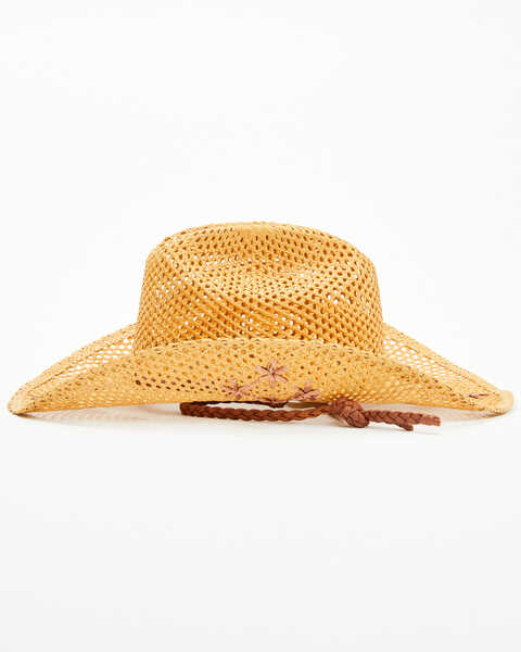 Image #3 - Shyanne Women's Melissa Embroidered Straw Cowboy Hat , Brown, hi-res