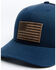 Image #2 - Range Leather Men's Navy American Flag Patch Mesh-Back Ball Cap , Grey, hi-res