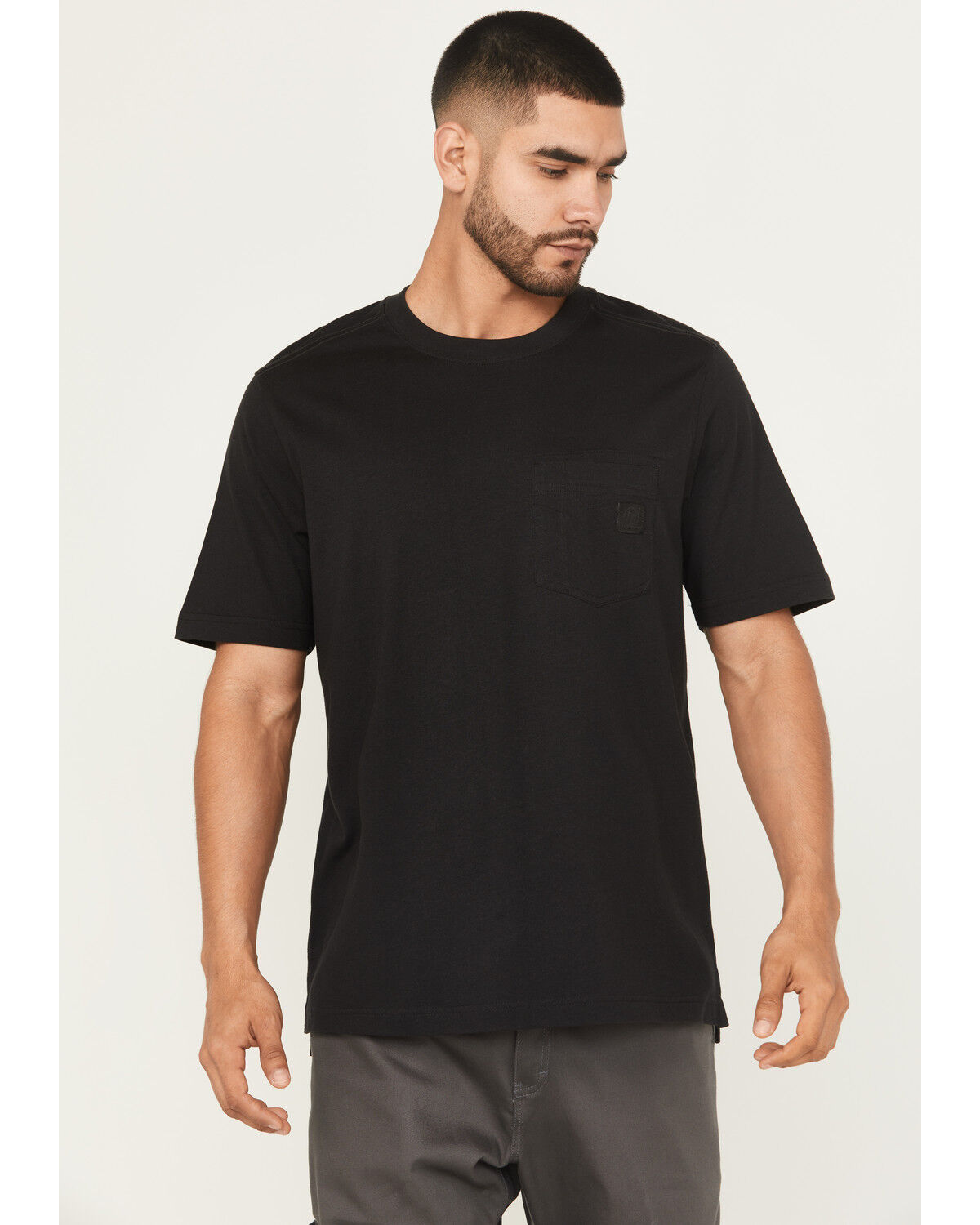 Image #1 - Wolverine Men's Solid Guardian Short Sleeve Work Pocket T-Shirt, Black, hi-res
