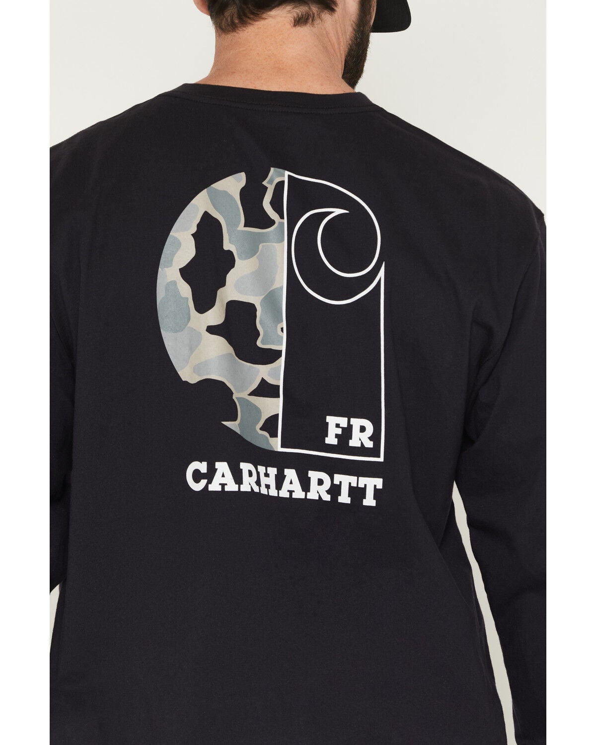 Image #4 - Carhartt Men's FR Force&reg; Loose Fit Lightweight Long Sleeve Camo C Graphic T-Shirt, Black, hi-res
