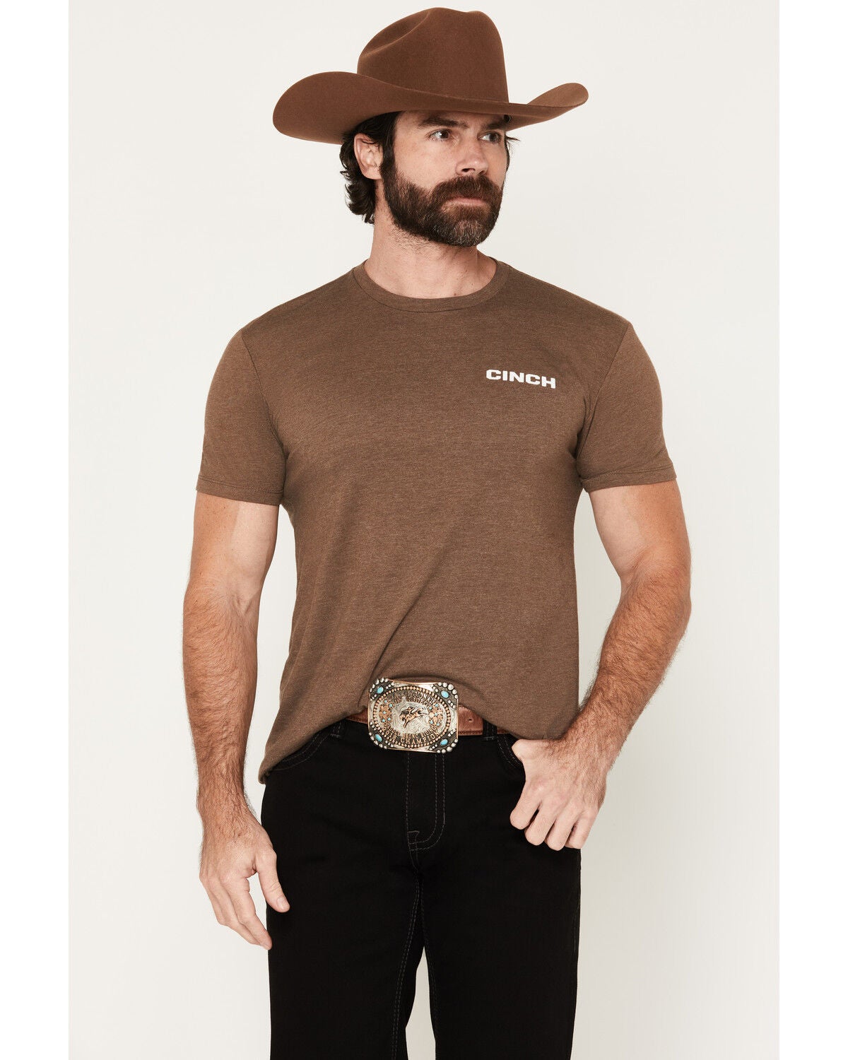 Image #2 - Cinch Men's Boot Barn Exclusive Southwest Short Sleeve Graphic T-Shirt, Brown, hi-res