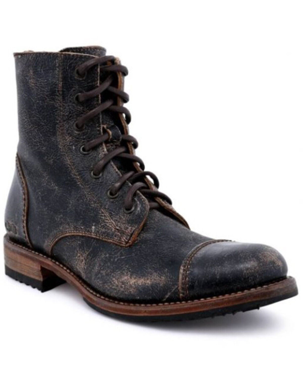 Bed Stu Men's Lux Protege Black Lace-Up Casual Boot - Round Toe, Black, hi-res