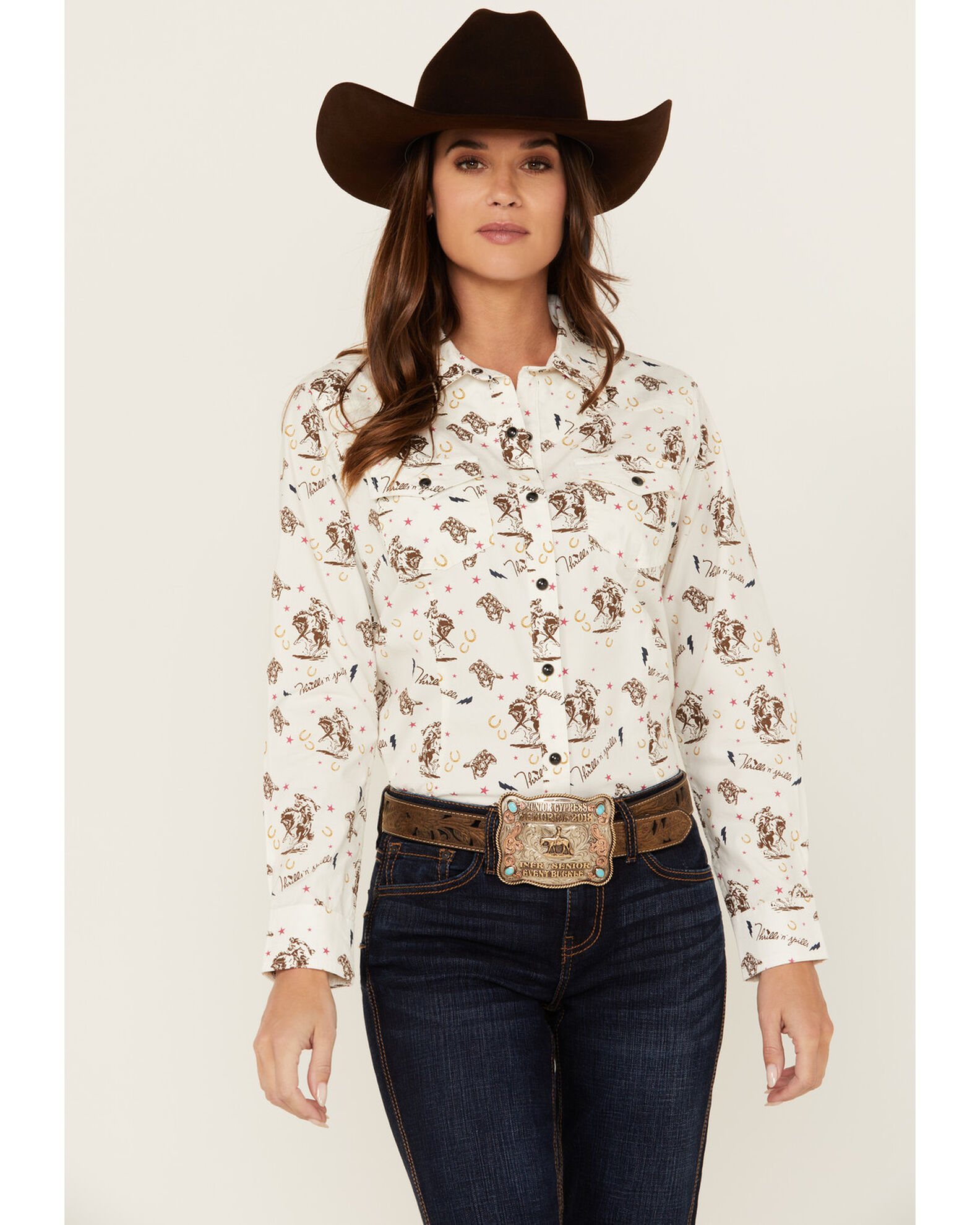 Ariat Women s Horse Print Long Sleeve Snap Western Shirt Sheplers