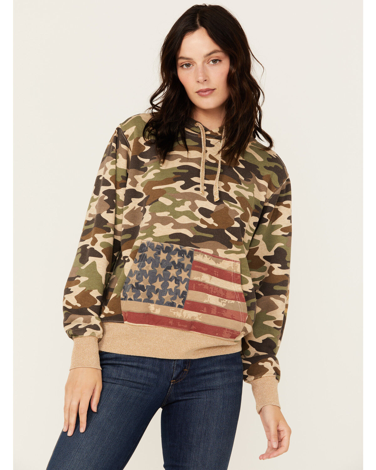 Image #1 - Ariat X Rodeo Quincy Women's Camo Hoodie, Camouflage, hi-res
