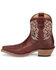 Image #3 - Justin Women's Isabella Western Booties - Snip Toe, Red, hi-res