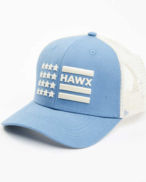 Hawx Men's Stars & Stripes Logo Embroidered Mesh-Back Ball Cap , Medium Blue, hi-res