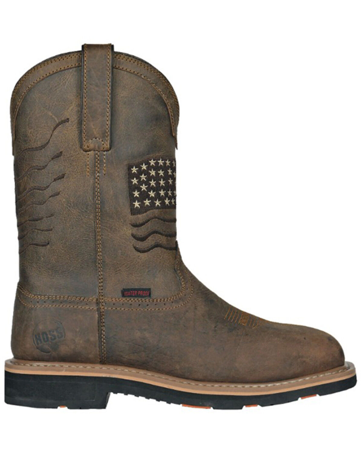 Image #2 - Hoss Men's Rushmore Wellington Western Work Boots - Composite Toe, Brown, hi-res