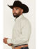 Image #2 - George Strait by Wrangler Men's Medallion Print Long Sleeve Button-Down Western Shirt, White, hi-res