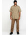 Image #6 - Ariat Men's Tan Plaid Rebar Made Tough Short Sleeve Work Shirt, Beige/khaki, hi-res