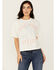 Image #1 - Youth in Revolt Women's Rhinestone Hold Your Horses Short Sleeve Graphic Tee, White, hi-res