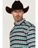 Image #3 - Ariat Men's Team Osborne Southwestern Striped Long Sleeve Button-Down Western Shirt, Turquoise, hi-res