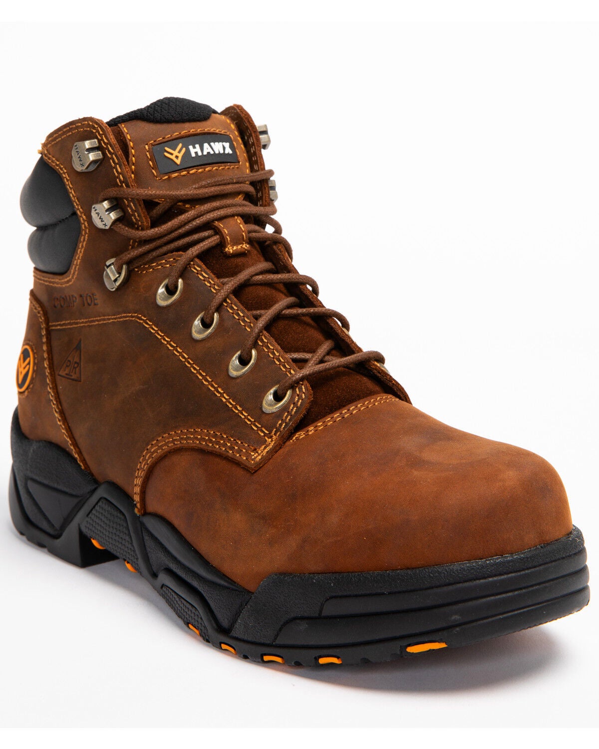 Hawx Men's 6" Enforcer Work Boots - Composite Toe, Brown, hi-res