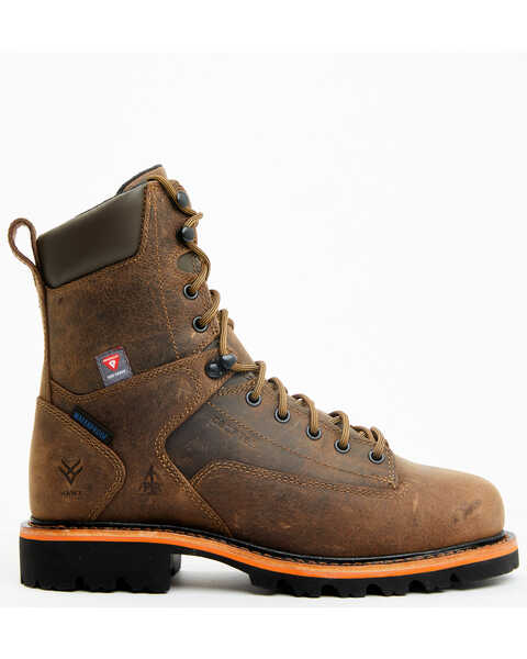 Image #2 - Hawx Men's 8" Insulated Lace-Up Waterproof Work Boots - Composite Toe , Brown, hi-res
