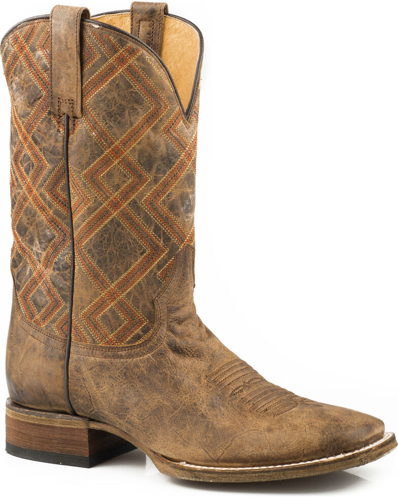 mens square toe cowboy boots clearance