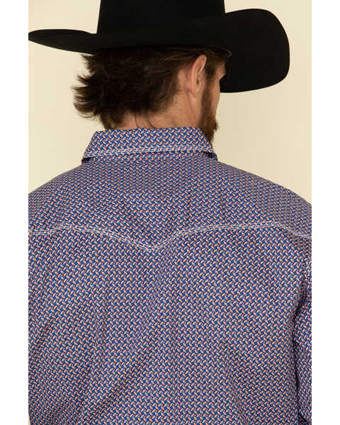 Image #5 - Wrangler 20X Men's Advanced Comfort Small Geo Print Long Sleeve Western Shirt , Blue, hi-res