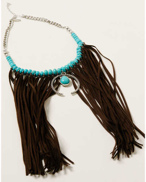 Image #3 - Idyllwind Women's Fringe Me Down Turquoise Necklace, Silver, hi-res
