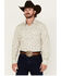 Image #1 - Cody James Men's Treven Floral Print Long Sleeve Snap Western Shirt - Tall, Cream, hi-res
