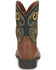 Justin Boys' Bowline Junior Western Boots - Broad Square Toe, Green/brown, hi-res