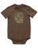Image #1 - Carhartt Infant Boys' Deer Scene Logo Short Sleeve Onesie, Brown, hi-res