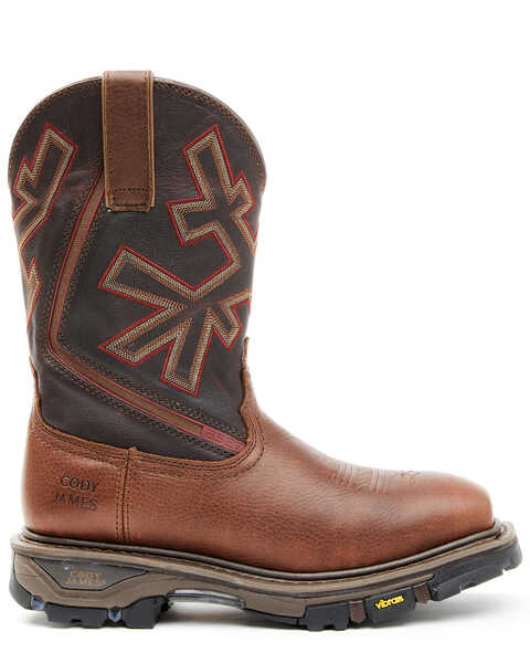 Cody James Men's ASE7 Decimator Western Work Boots - Composite Toe, Dark Brown, hi-res