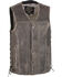 Image #1 - Milwaukee Leather Men's Side Lace Vest - Big 5X , Grey, hi-res