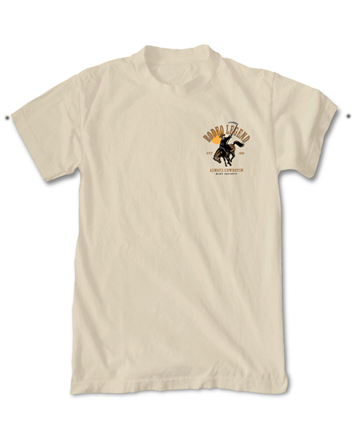 Image #2 - Riot Society Boys' Rodeo Legend Short Sleeve Graphic T-Shirt, Sand, hi-res