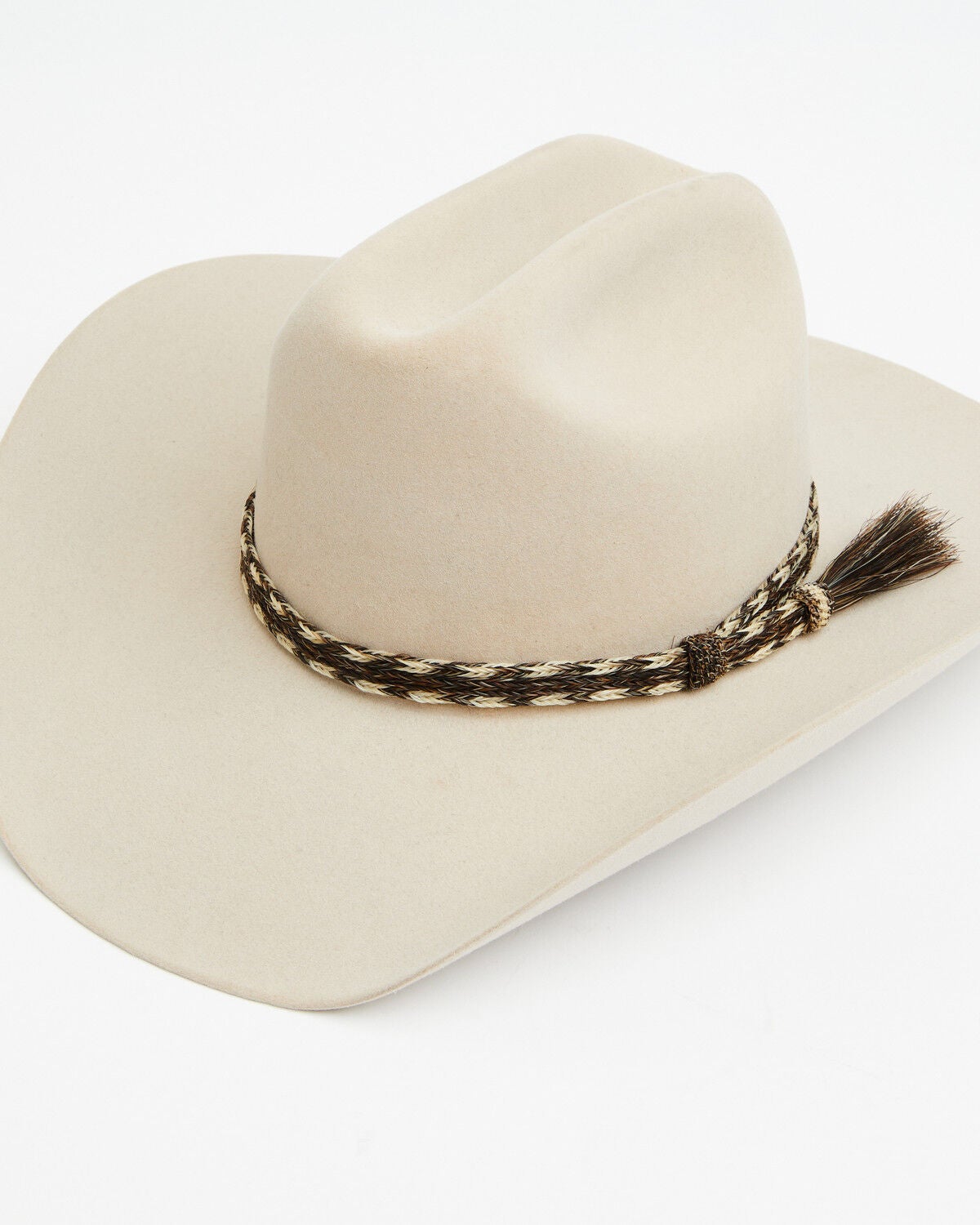 Colorado Horsehair Single Tassel Horsehair Hatband, Natural, hi-res