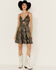 Image #1 - Angie Women's Knot Front Mini Dress, Black, hi-res