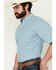 Image #2 - Ariat Men's Erin Plaid Print Short Sleeve Button-Down Performance Western Shirt , Blue, hi-res