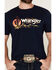 Image #3 - Wrangler Men's Boot Barn Exclusive Scenic Logo Short Sleeve Graphic T-Shirt, Navy, hi-res