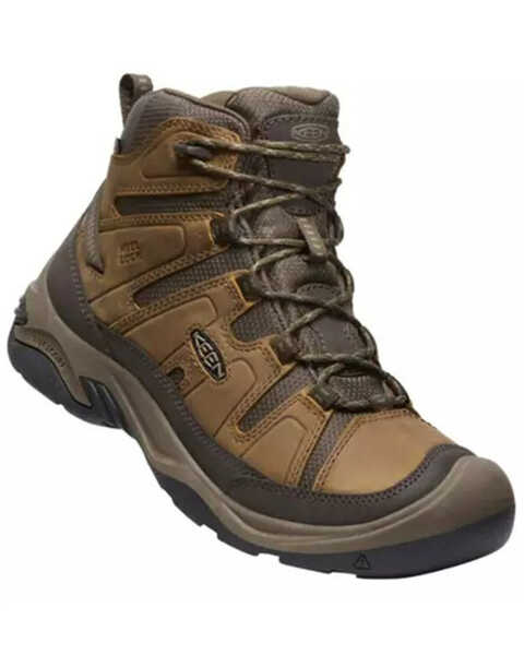 Image #1 - Keen Men's Circadia Mid Waterproof Lace-Up Hiking Boots - Round toe, Brown, hi-res