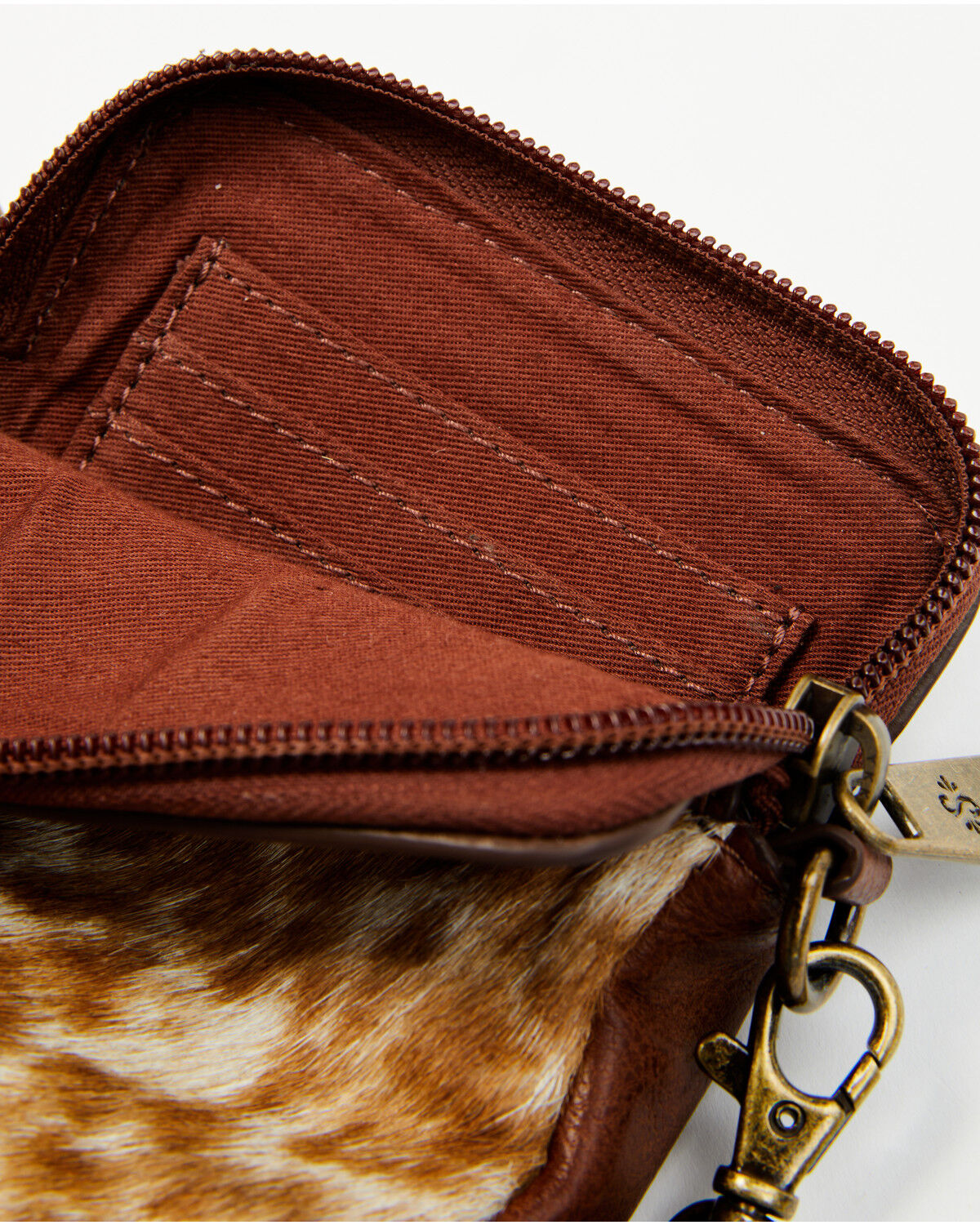 Image #4 - Shyanne Women's Studded Tooled Crossbody Phone Bag, Brown, hi-res