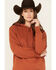 Image #2 - Ariat Women's Southwestern Print Embroidered Logo Hoodie , Rust Copper, hi-res