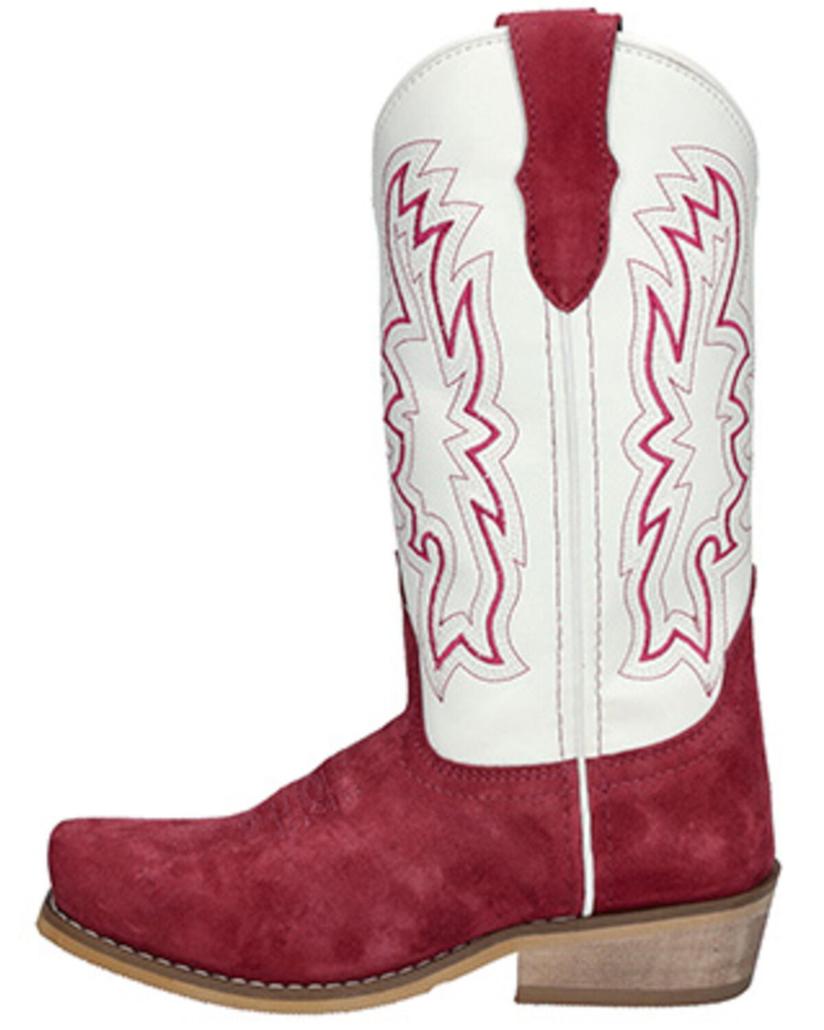Image #3 - Smoky Mountain Little Girls' Whichita Western Boots - Square Toe, Red, hi-res