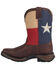 Image #3 - Durango Boys' Texas Flag Western Boots - Square Toe, Brown, hi-res
