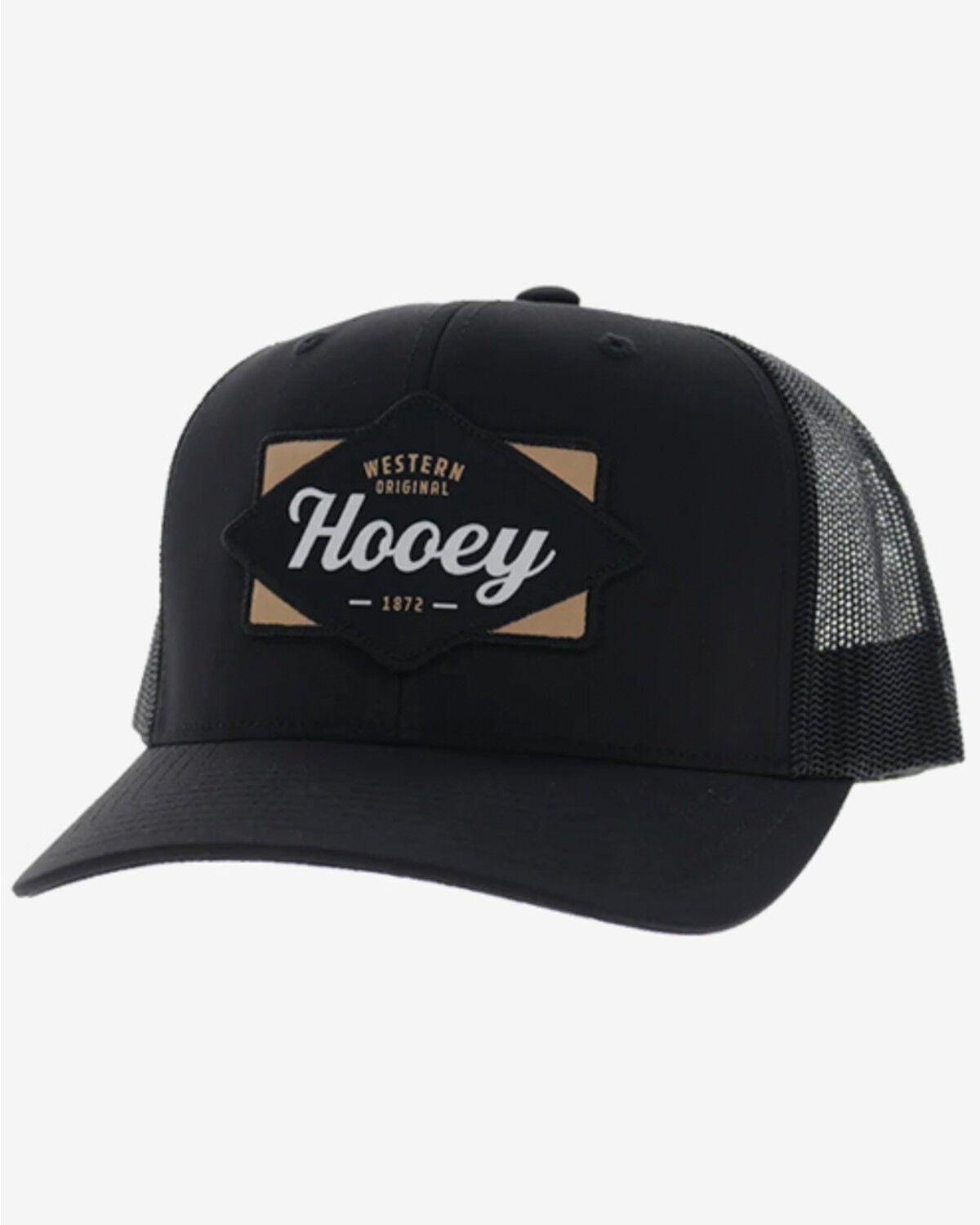 Hooey Men's Diamond Trucker Cap, Black, hi-res
