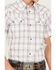 Cody James Boys' Plaid Print Short Sleeve Western Snap Shirt, White, hi-res