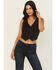 Image #2 - Blue B Women's Boot Barn Exclusive Denim Boot Stitch Embroidered Vest, Black, hi-res