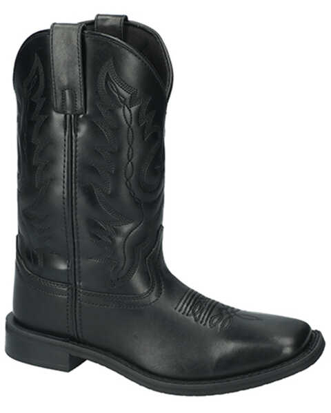 Smoky Mountain Women's Outlaw Western Boots - Broad Square Toe , Black, hi-res